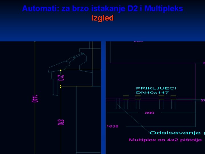 Automati: za brzo istakanje D 2 i Multipleks Izgled 