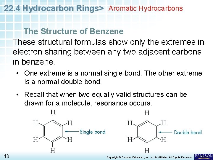 22. 4 Hydrocarbon Rings> Aromatic Hydrocarbons The Structure of Benzene These structural formulas show