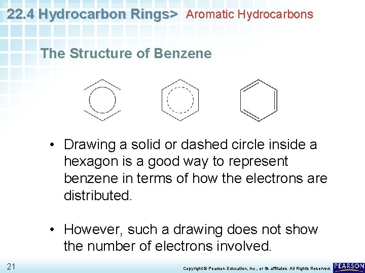 22. 4 Hydrocarbon Rings> Aromatic Hydrocarbons The Structure of Benzene • Drawing a solid