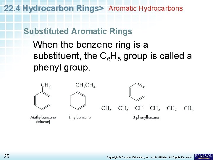 22. 4 Hydrocarbon Rings> Aromatic Hydrocarbons Substituted Aromatic Rings When the benzene ring is