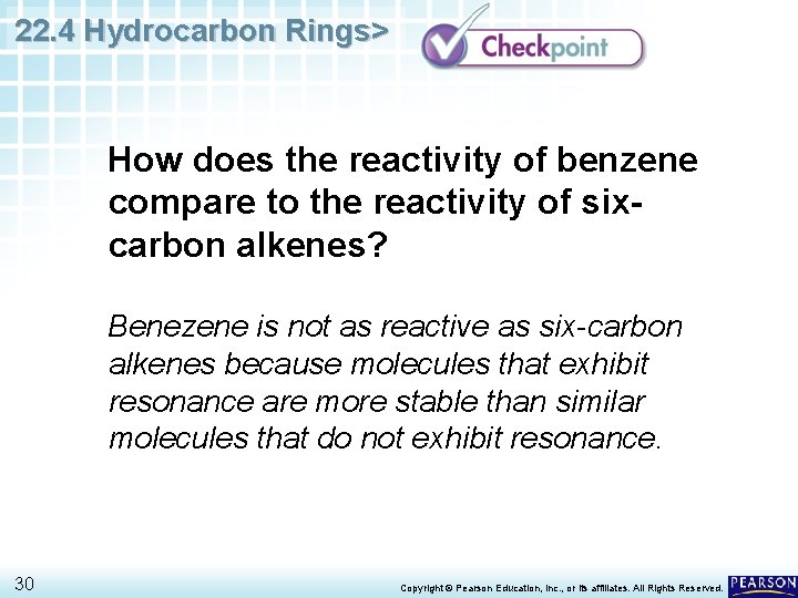 22. 4 Hydrocarbon Rings> How does the reactivity of benzene compare to the reactivity