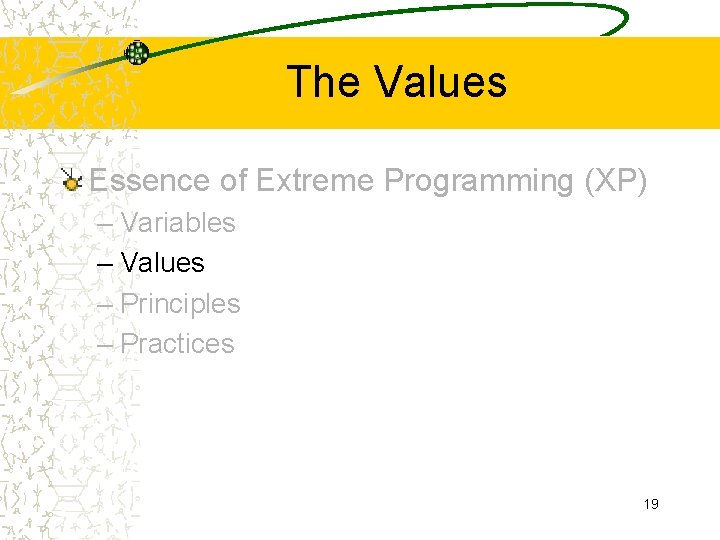 The Values Essence of Extreme Programming (XP) – Variables – Values – Principles –