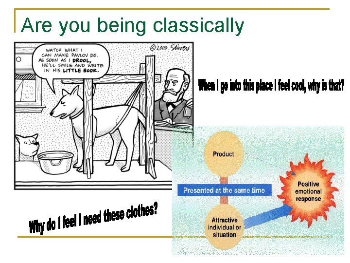 Are you being classically conditioned?  Are you being classically conditioned?