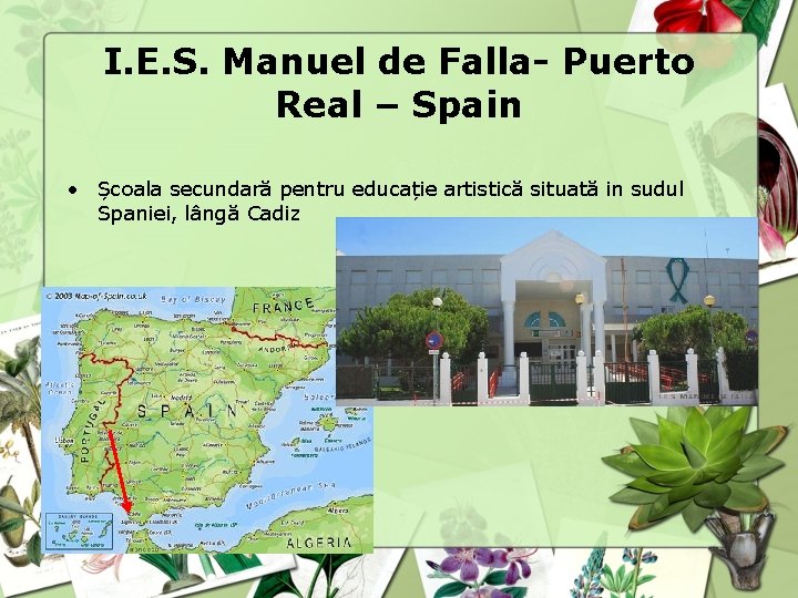 I. E. S. Manuel de Falla- Puerto Real – Spain • Școala secundară pentru