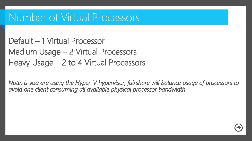 Number of Virtual Processors 