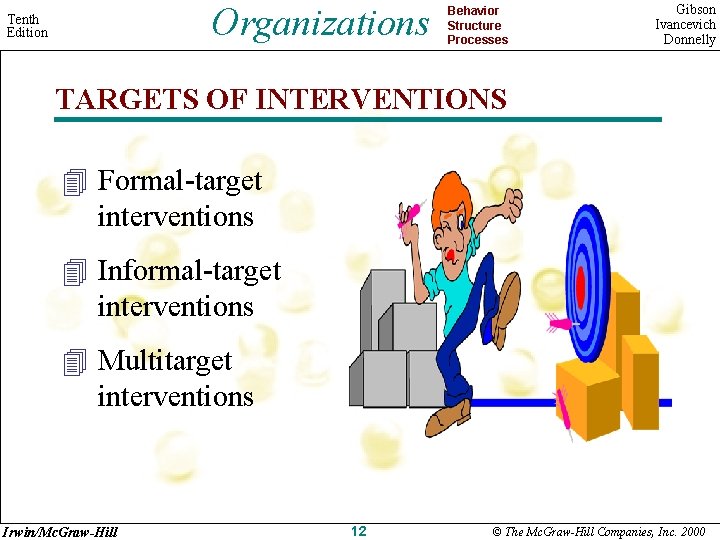 Organizations Tenth Edition Behavior Structure Processes Gibson Ivancevich Donnelly TARGETS OF INTERVENTIONS 4 Formal-target