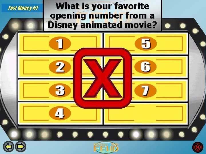 Fast Money #1 What is your favorite opening number from a Disney animated movie?