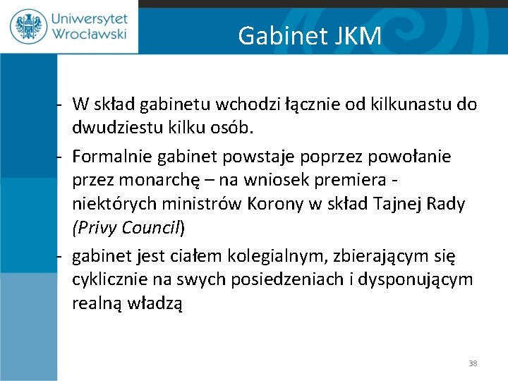 Gabinet JKM - W skład gabinetu wchodzi łącznie od kilkunastu do dwudziestu kilku osób.