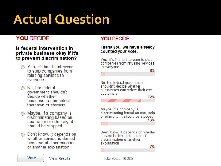 Actual Question Actual Question