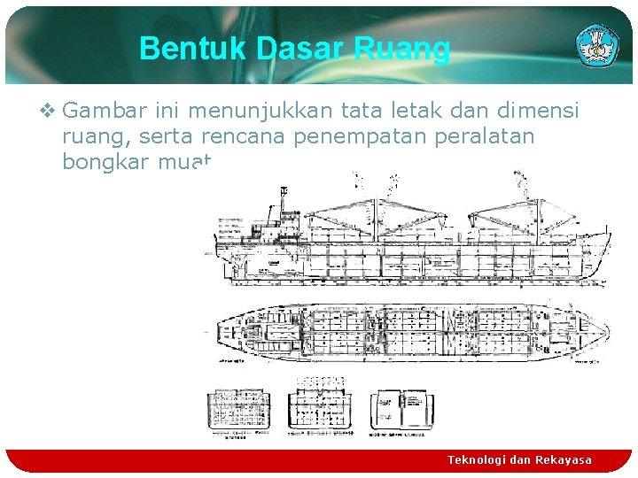 Bentuk Dasar Ruang v Gambar ini menunjukkan tata letak dan dimensi ruang, serta rencana