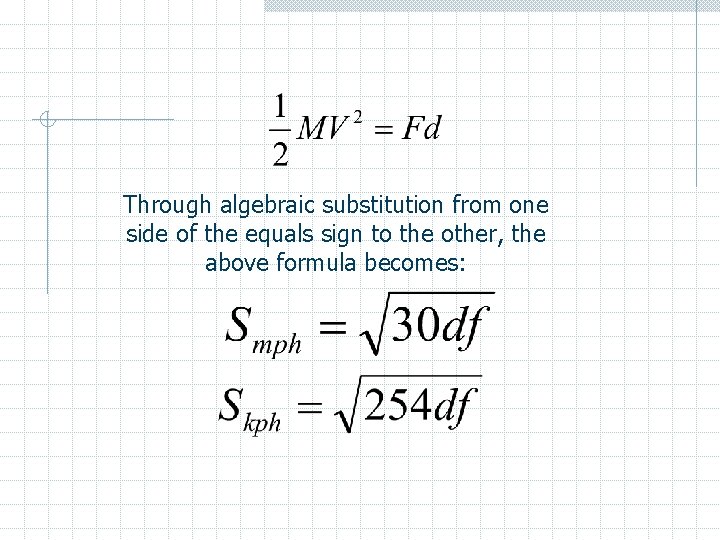 Through algebraic substitution from one side of the equals sign to the other, the