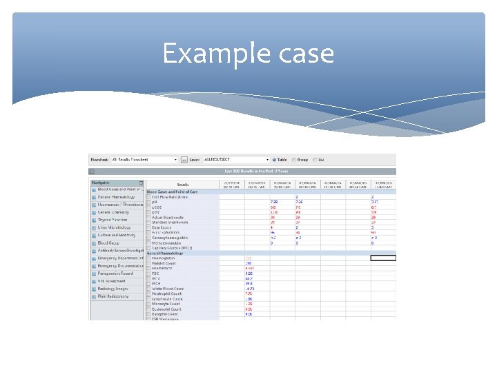Example case 