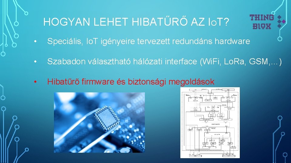 HOGYAN LEHET HIBATŰRŐ AZ IOT? • Speciális, Io. T igényeire tervezett redundáns hardware •
