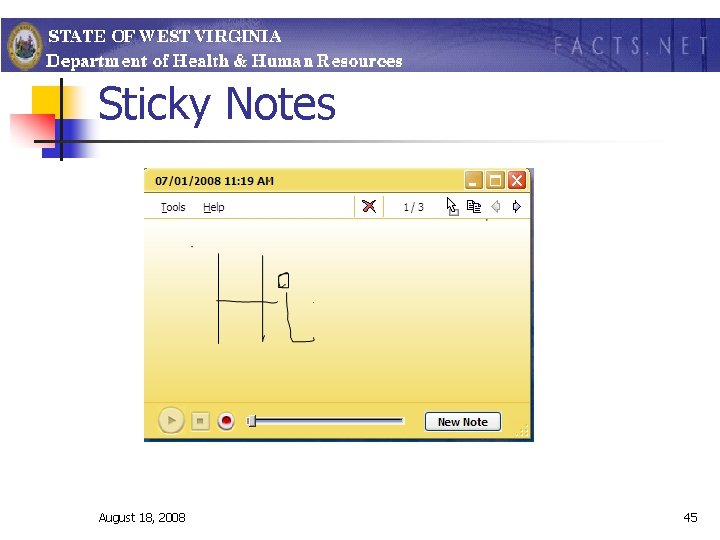 Sticky Notes August 18, 2008 45 