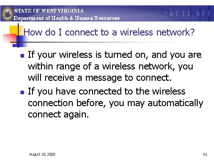 How do I connect to a wireless network? n n If your wireless is