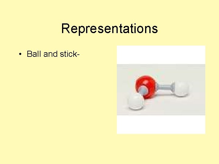 Representations • Ball and stick- 