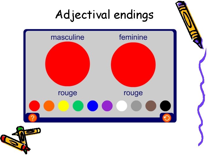 Adjectival endings 