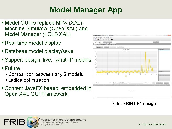 Model Manager App § Model GUI to replace MPX (XAL), Machine Simulator (Open XAL)