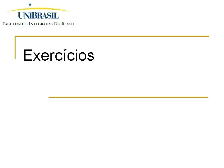 Exercícios 