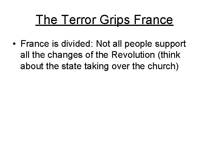 The Terror Grips France • France is divided: Not all people support all the