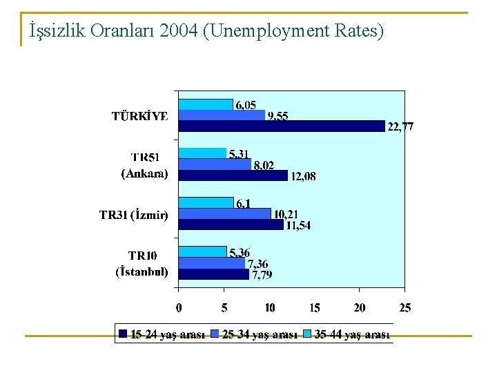 İşsizlik Oranları 2004 (Unemployment Rates) 