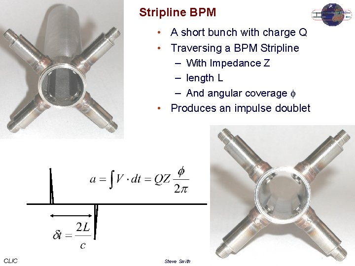 Stripline BPM • A short bunch with charge Q • Traversing a BPM Stripline