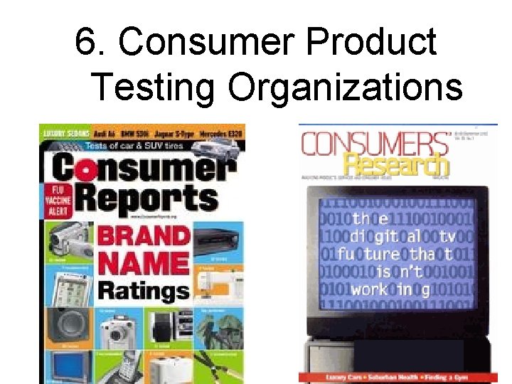 6. Consumer Product Testing Organizations 