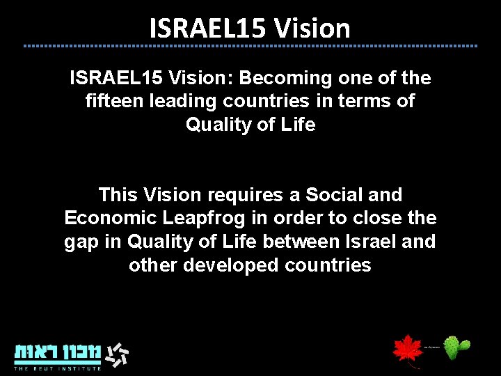 ISRAEL Vision To One of the 15
