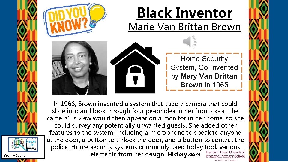Black Inventor Marie Van Brittan Brown Home Security System, Co-Invented by Mary Van Brittan