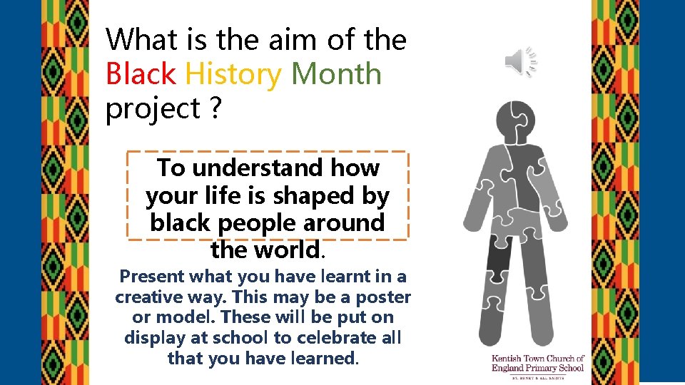 What is the aim of the Black History Month project ? To understand how