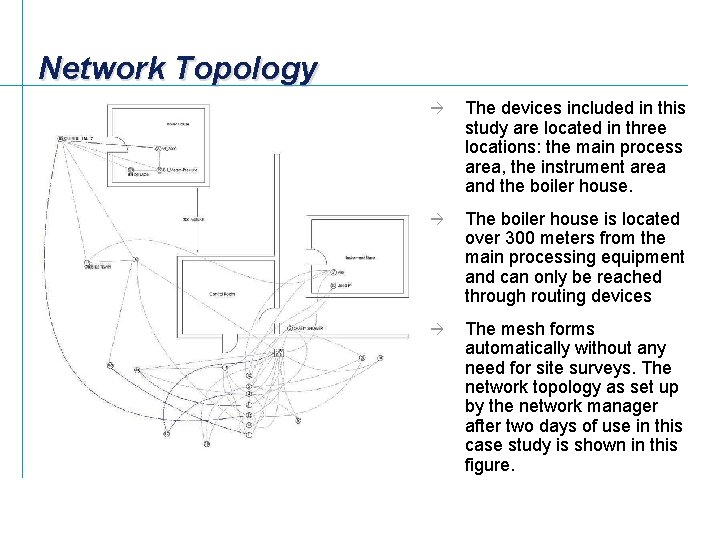 Network Topology à The devices included in this study are located in three locations: