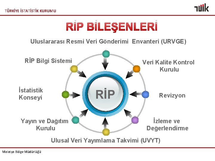 TÜRKİYE İSTATİSTİK KURUMU RİP BİLEŞENLERİ Uluslararası Resmi Veri Gönderimi Envanteri (URVGE) RİP Bilgi Sistemi