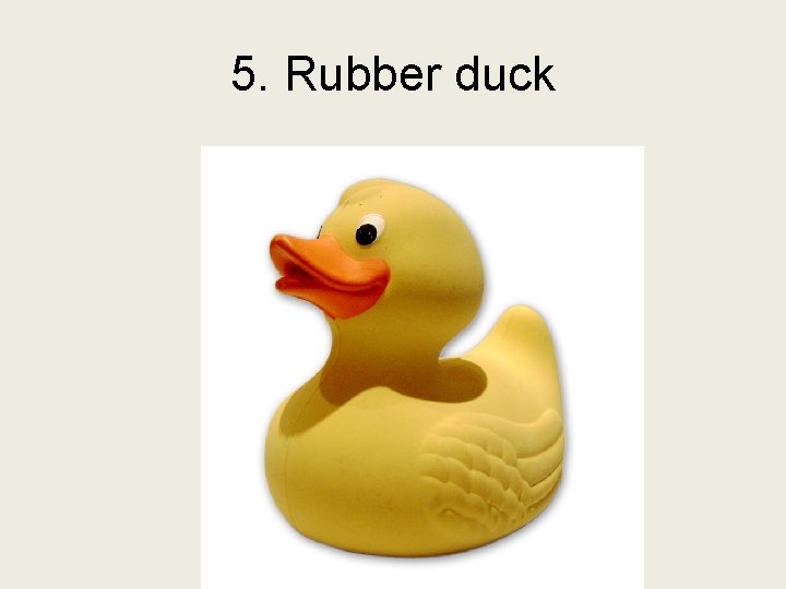 5. Rubber duck 