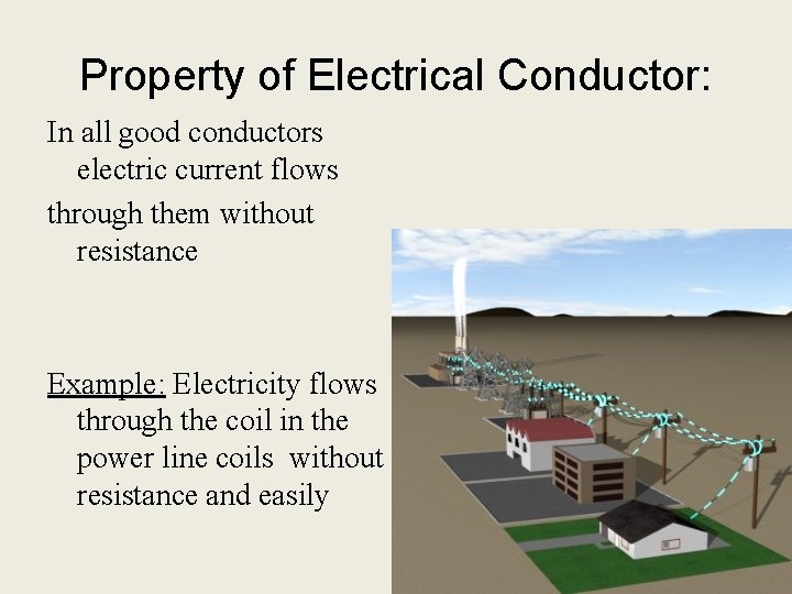 Property of Electrical Conductor: In all good conductors electric current flows through them without
