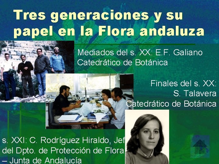 Tres generaciones y su papel en la Flora andaluza Mediados del s. XX: E.