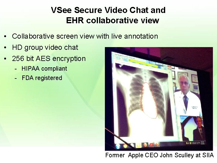 VSee Secure Video Chat and EHR collaborative view • Collaborative screen view with live