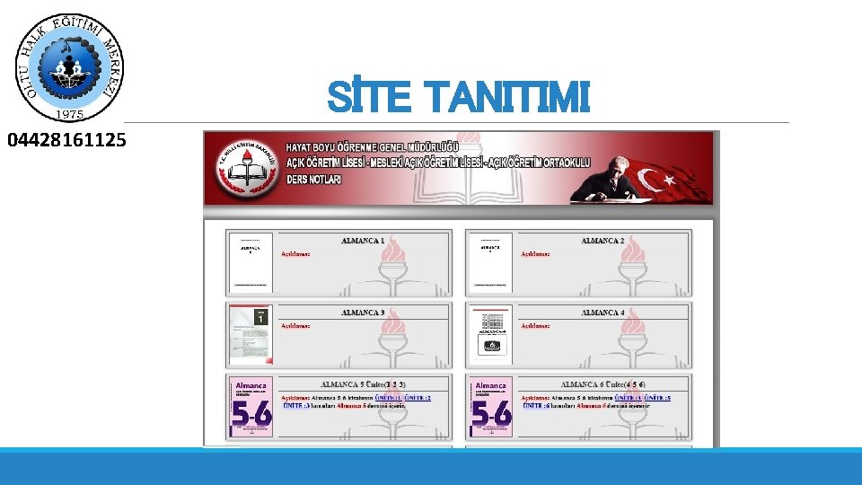 SİTE TANITIMI 04428161125 