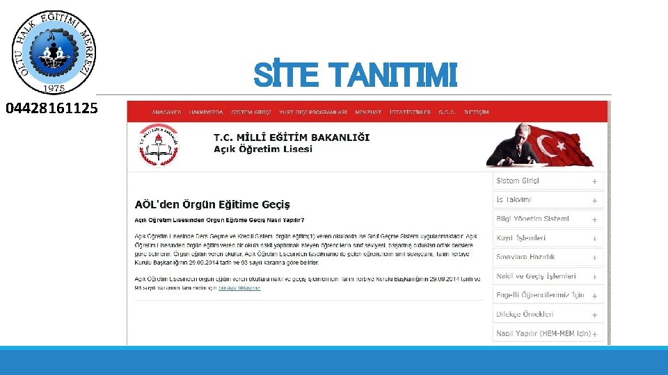 SİTE TANITIMI 04428161125 