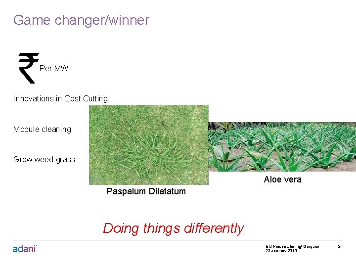 Game changer/winner Per MW Innovations in Cost Cutting Module cleaning Grqw weed grass Aloe