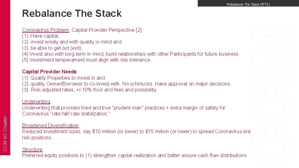 Rebalance The Stack (RTS) Rebalance The Stack Coronavirus Problem: Capital Provider Perspective [2] (1)