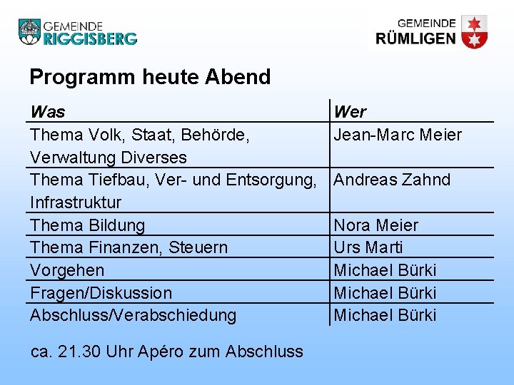 Programm heute Abend Was Thema Volk, Staat, Behörde, Verwaltung Diverses Thema Tiefbau, Ver- und