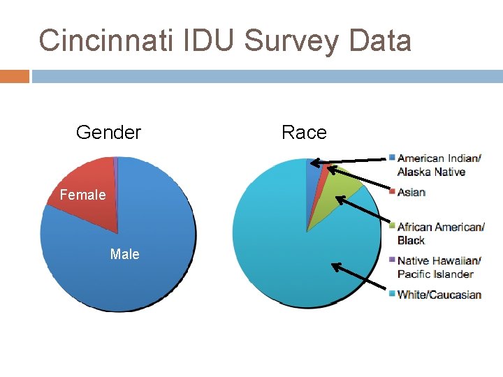 Cincinnati IDU Survey Data Gender Female Male Race 