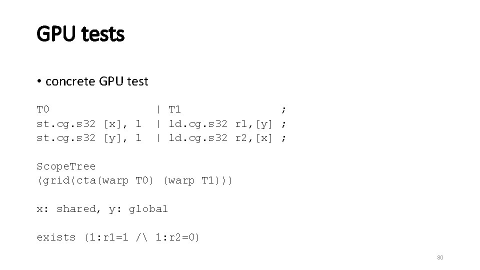 GPU tests • concrete GPU test T 0 st. cg. s 32 [x], 1