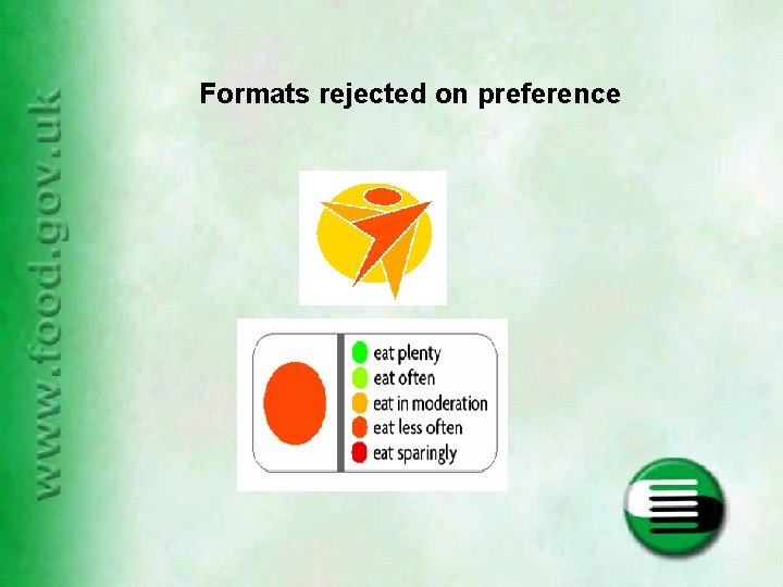 Formats rejected on preference 