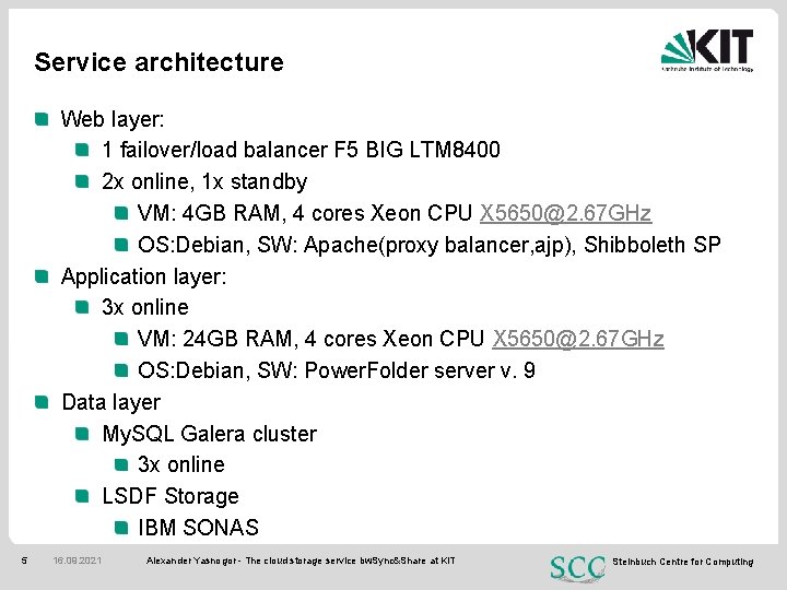 The cloud storage service bw SyncShare at KIT