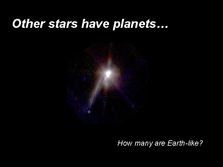 Other stars have planets… How many are Earth-like? 