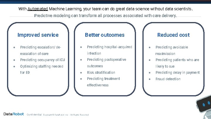 With Automated Machine Learning, your team can do great data science without data scientists.