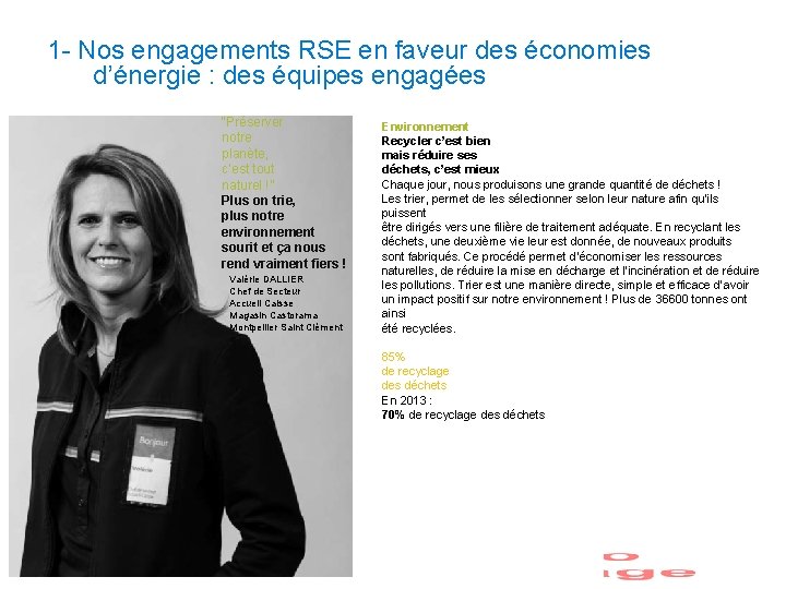 1 - Nos engagements RSE en faveur des économies d’énergie : des équipes engagées