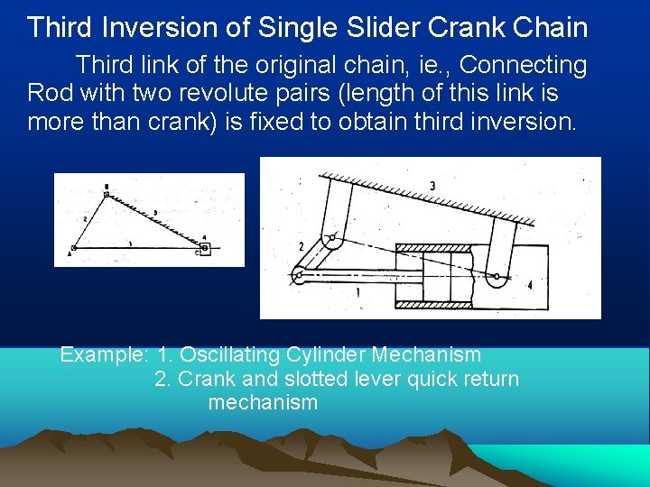 Third Inversion of Single Slider Crank Chain Third link of the original chain, ie.