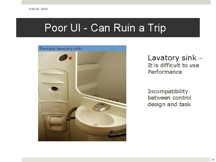 Gabriel Spitz Poor UI - Can Ruin a Trip Lavatory sink – It is